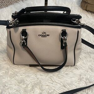 Coach Black and Cream Satchel